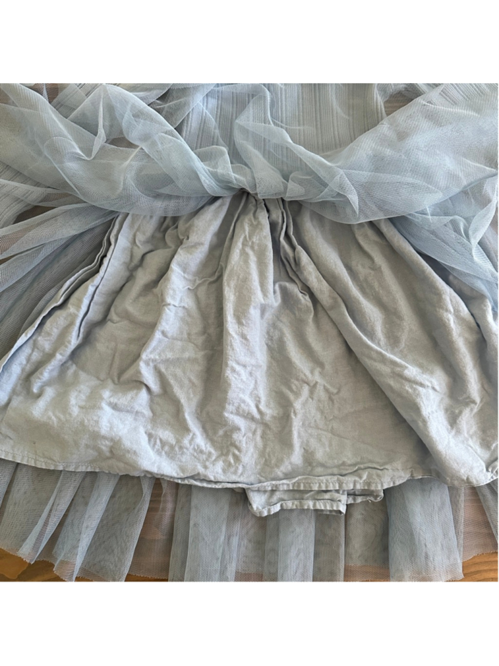 Cotton On Kids Blue Tulle Dress Girls Size 6 Long Sleeve Party Dress - Picture 4 of 6